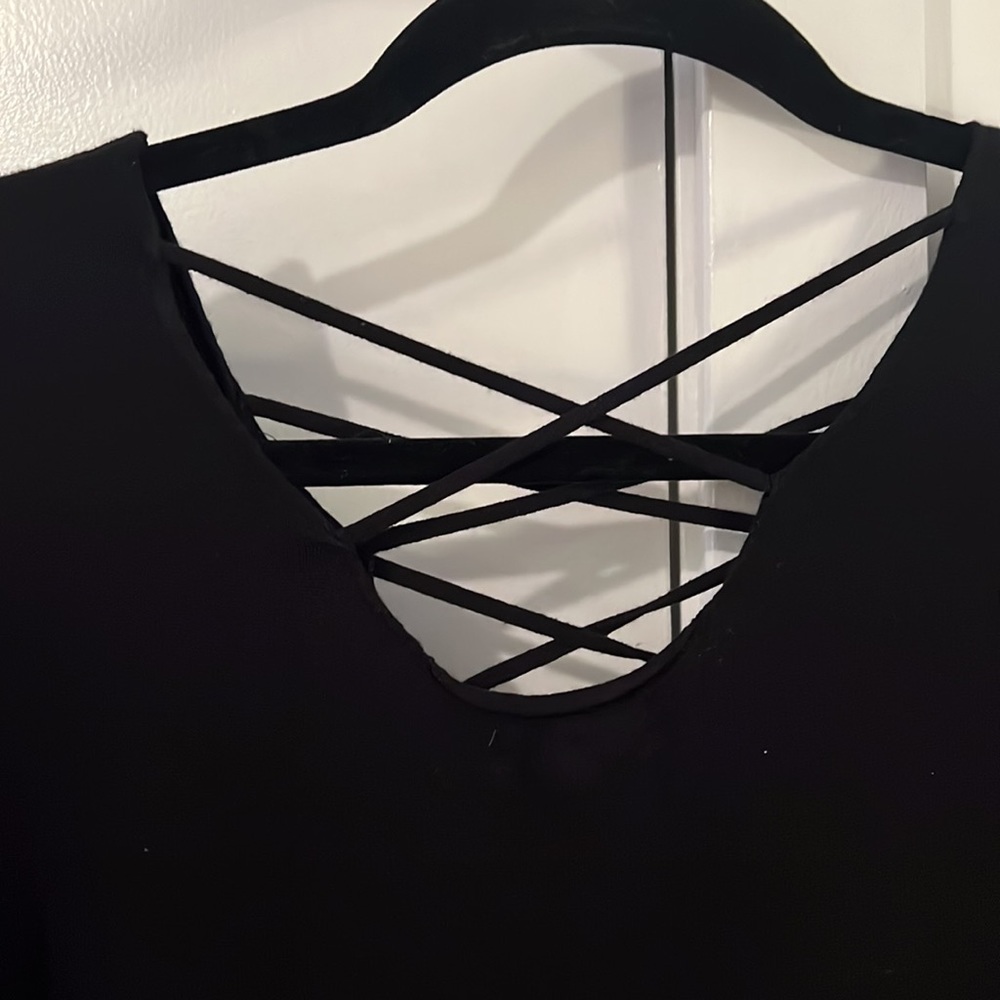 Silence + Noise Criss Cross Front And Back Black … - image 6